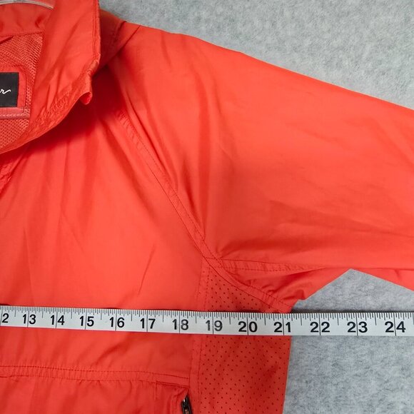 Eddie Bauer Women Size M Lightweight Outdoors Orange Full Zip Hooded Rain Jacket - Picture 10 of 10